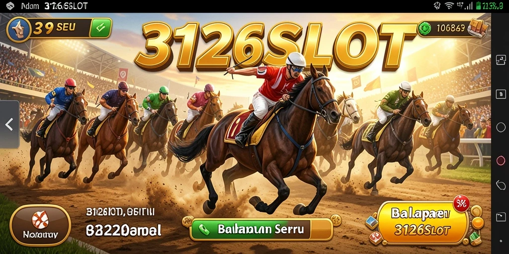 Screenshot gameplay 3126SLOT menampilkan balapan seru dengan kendaraan berkecepatan tinggi.