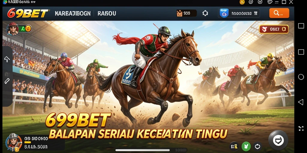 Screenshot gameplay 69BET menampilkan balapan seru di trek yang menantang.