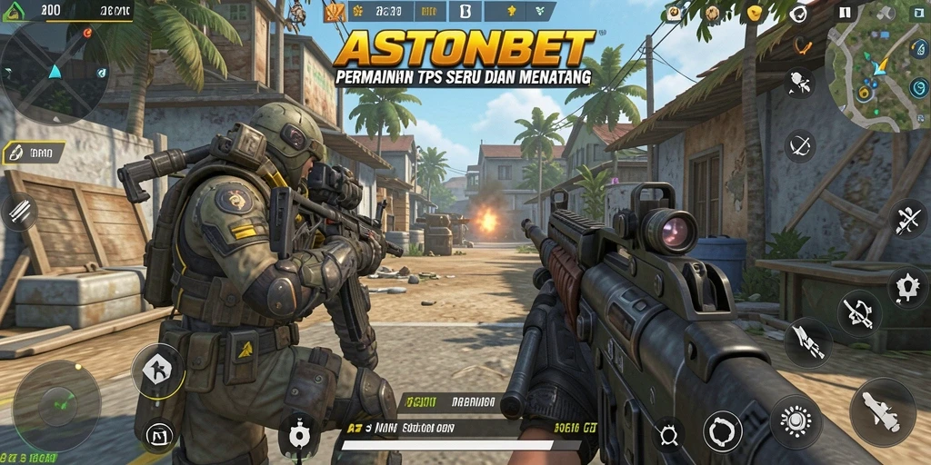 Tampilan gameplay seru dari ASTONBET dengan aksi TPS yang mendebarkan.