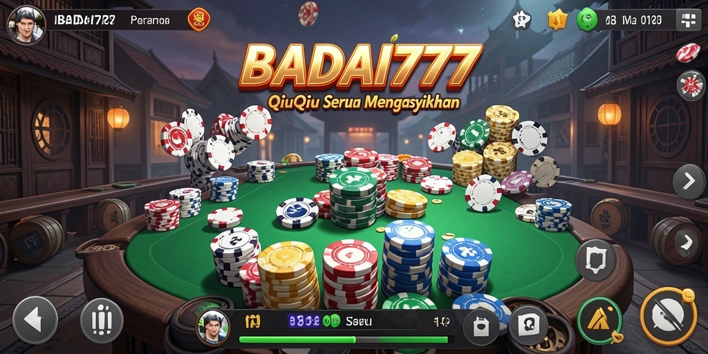 Tampilan gameplay QiuQiu yang menegangkan di BADAI777.