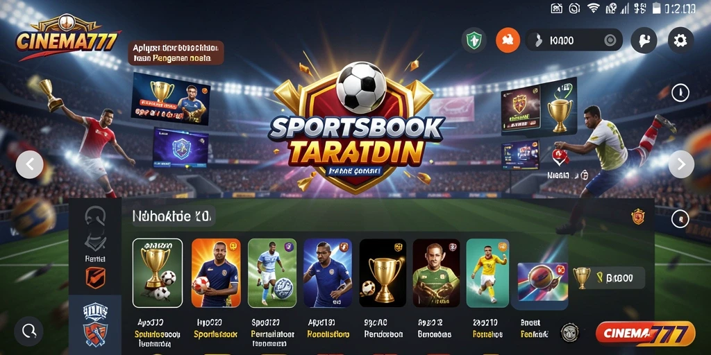 Tampilan utama gameplay aplikasi Sportsbook CINEMA777 yang menarik.