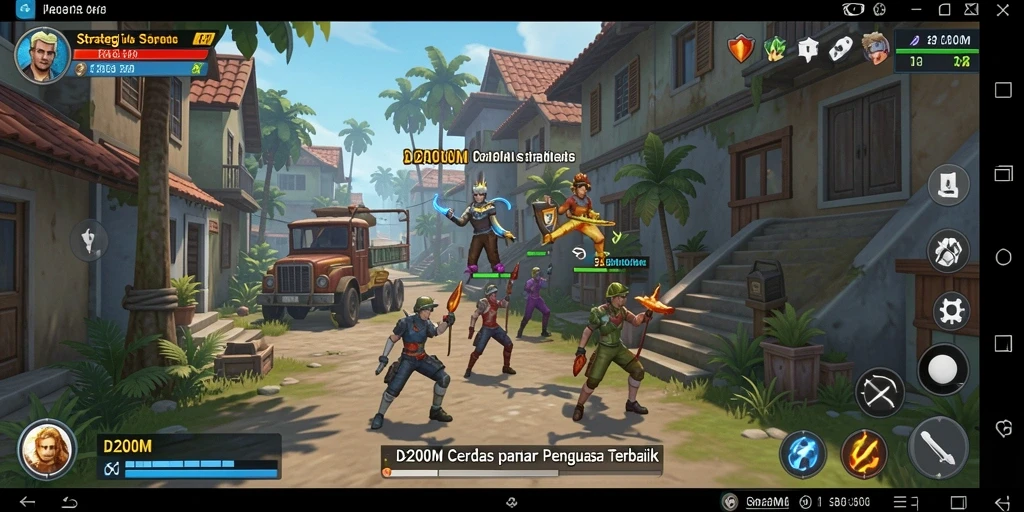 Tampilan gameplay D200M dengan strategi yang mendalam dan interaksi menarik.