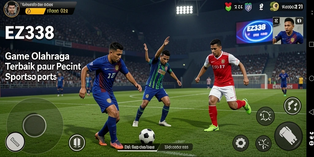 Tampilan gameplay menakjubkan di EZ338 dengan aksi olahraga seru.