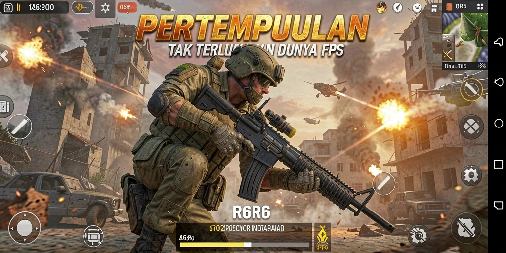 Tangkapan layar R6R6 menampilkan aksi tembak-menembak yang mendebarkan.