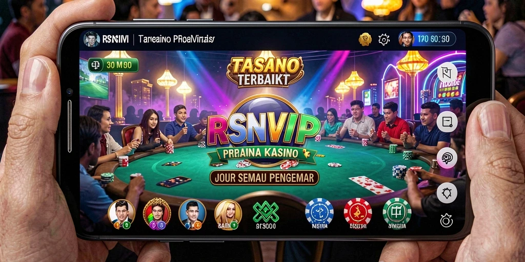 Screenshot gameplay RSNVIP menampilkan suasana kasino yang mengasyikkan.